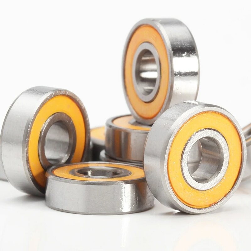 695-2RS Bearing ABEC-3 10PCS 5x13x4 mm Miniature 695RS Ball Bearings 619/5RS Z2V1 Orange Sealed bearing 695 2RS