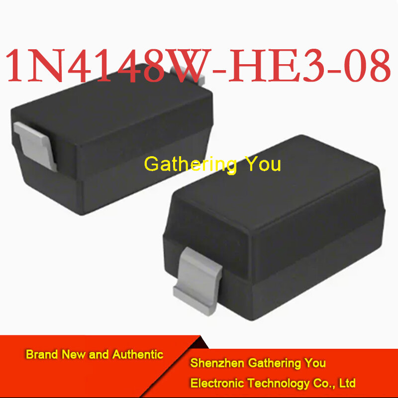 Interruptor de alimentação autêntico do diodo, uso geral, 1N4148W-HE3-08 SOD123, brandnew
