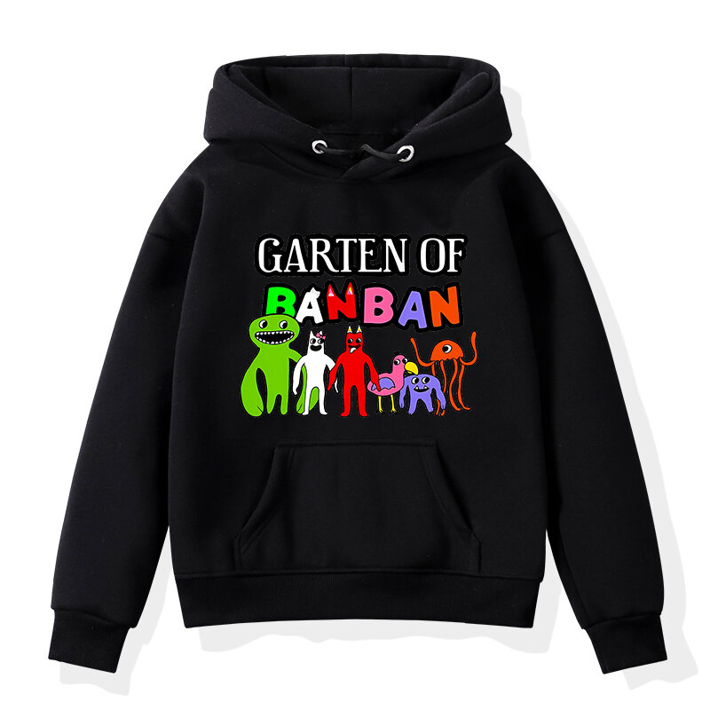 Game Garten Of Banban Print Hoodies Girls Boys Anime Pullover Cartoon Outwear Children Sweatshirt Tops Kids Hoodie Autumn Jacket