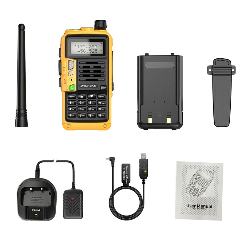 BAOFENG-walkie-talkie UV S9 Plus V2, Radio de dos vías, transceptor de banda Dual de mano, Cargador USB potente, 16 KM de largo alcance, 10W