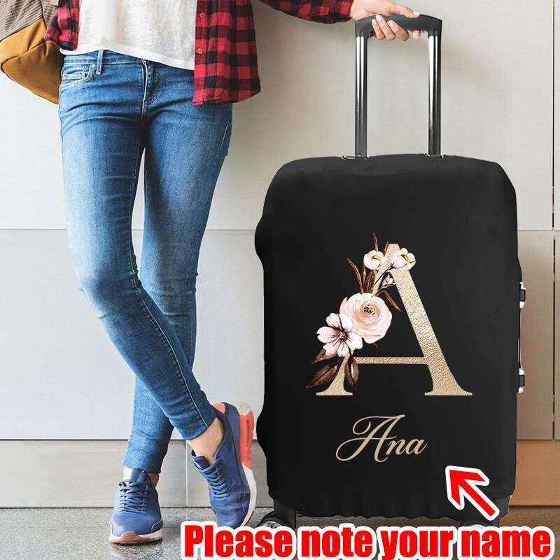 Custom Name Luggage Cover for 18-32 Inch Fashion Suitcase Thicker Elastic Dust Bags Travel Accessories Luggage Protective Case