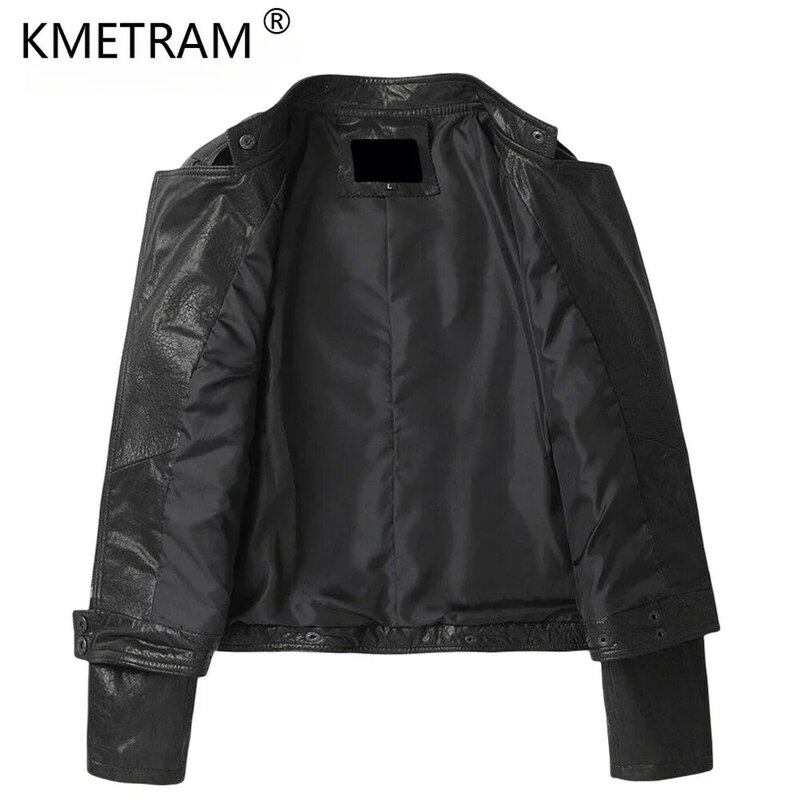 2023 100% Real Leather Jackets For Women Sheepskin Slim Jaqueta Feminina Breathable Moto Streetwear Zipper Coats