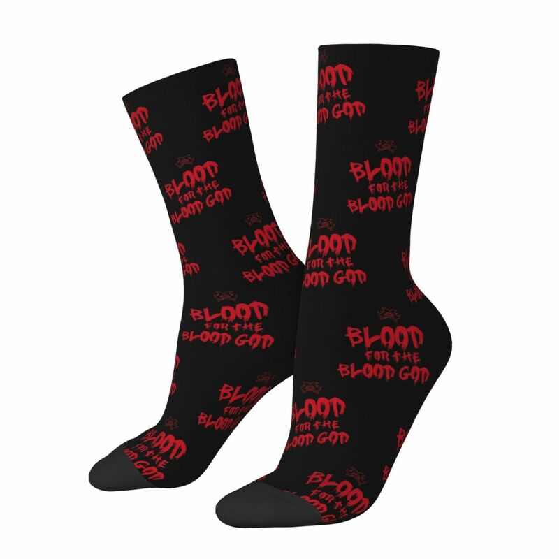 Khorne-calcetines largos para hombre y mujer, medias absorbentes, versión de fantasía, Chaos God graffitti Blood The Blood God, regalos para todas las estaciones