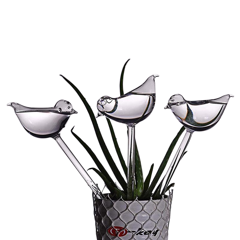 5/10pcs dispositivo di irrigazione automatica del fiore Plant Waterer globi autoirriganti a forma di uccello lampadine Aqua in plastica trasparente soffiata a mano