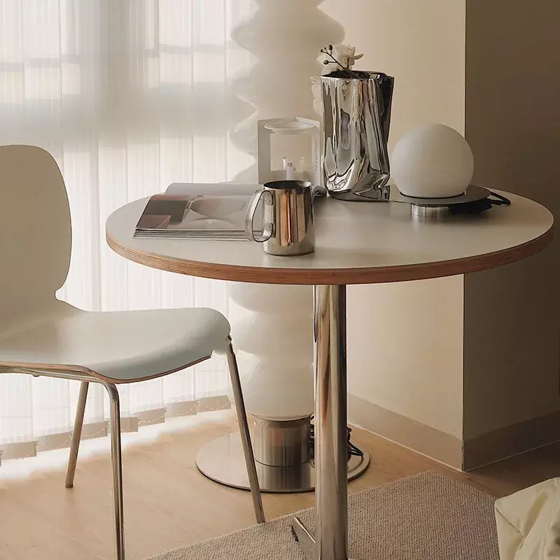Meja Sudut Kopi Kecil Nordica Glamor Modern Meja Layanan Kopi Bundar Salon Mesa Redonda Item Rumah Tangga CC50KF