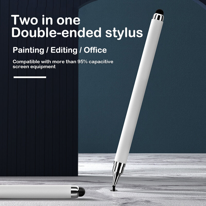 2 In 1 Universal Stylus Pen สำหรับแท็บเล็ตโทรศัพท์มือถือ Android Ios โทรศัพท์ iPad อุปกรณ์เสริมแท็บเล็ต Capacitive ปากกาสัมผัสหน้าจอ