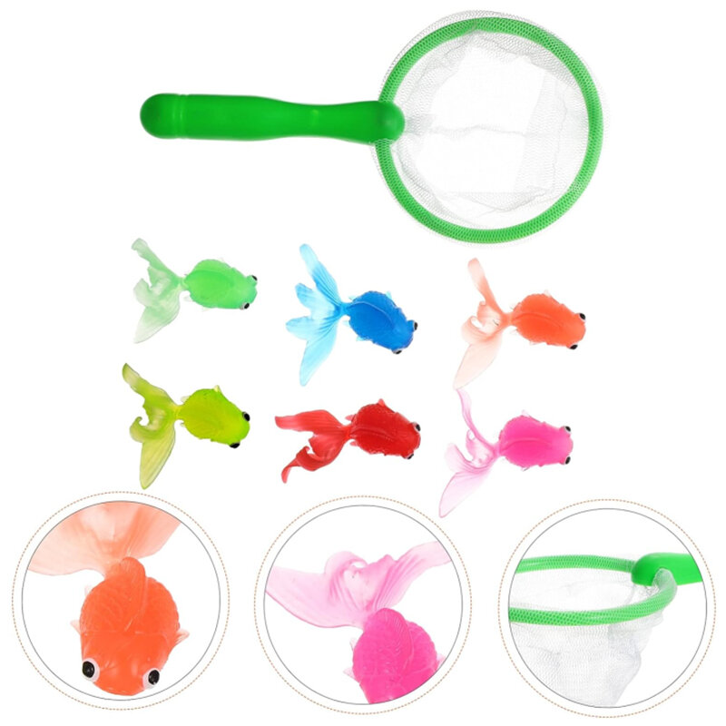 New 6Pcs/Set Children's Kawaii Simulation Rubber Goldfish Baby Bath Water Play Games Toys for Kids Toddlers Bathing Shower Gifts