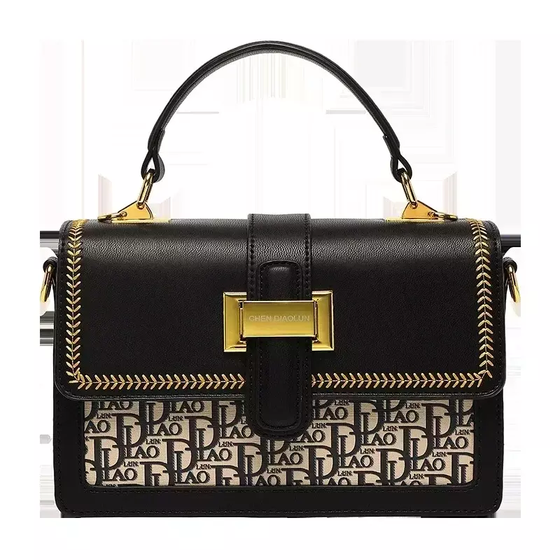 Petit sac à main carré en cuir pour femme, sac messager à panneaux, célèbre designer, marque de luxe, haute qualité, initié à la mode