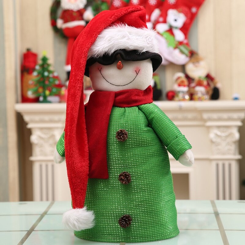Świąteczna czapka Świętego Mikołaja na wyjątkowo długą czapkę świąteczną długim ogonem na przyjęcie świąteczne Decora N7YD