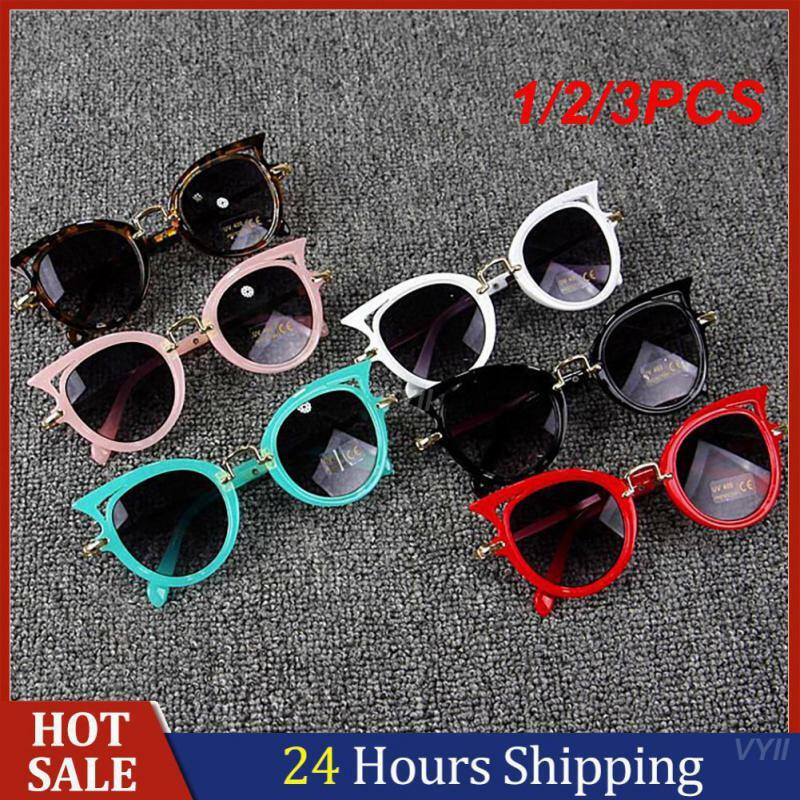 Óculos de sol Cat Eye para crianças, óculos de sol duráveis, moda com todos os fósforos, como presente, novo, 1 2 3 peças, 2023