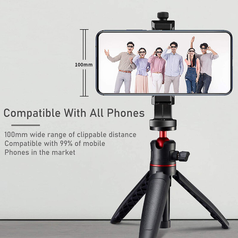Phone Holder Smartphone Clip 360 Degree Rotation Holder Mount Adjustable Clamp for Tripod Monopod Selfie Stick Photography