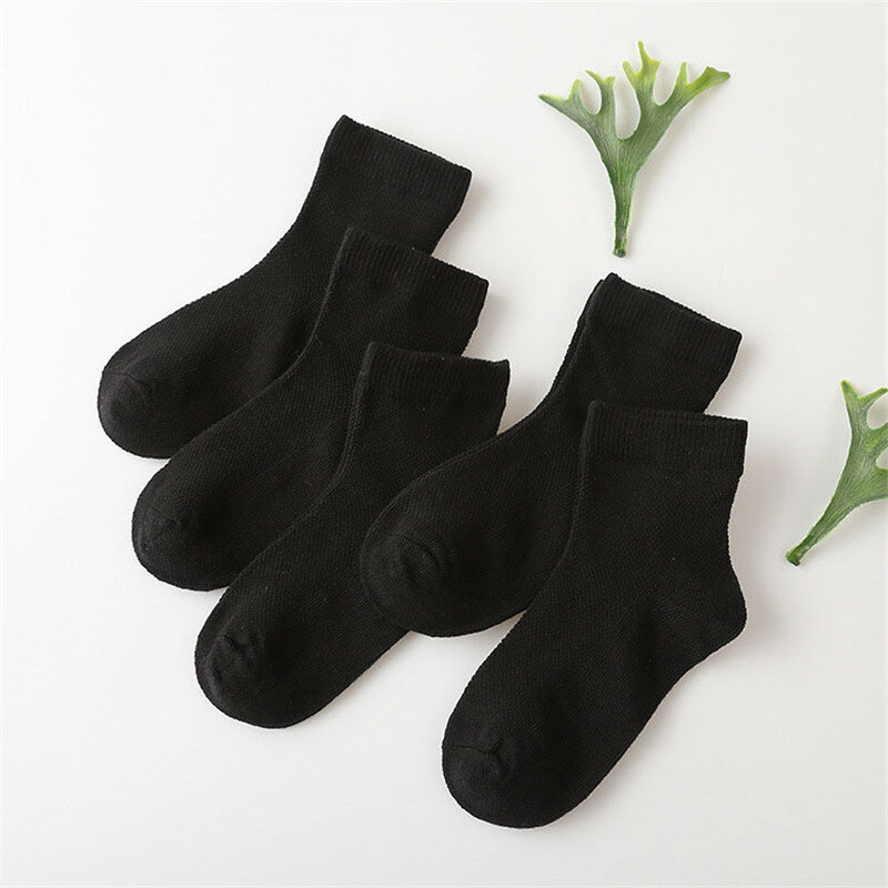 5 пар/лот детские хлопок носки для мальчиков и девочек модные хлопковые однотонные дикие мягкие уютные дышащие летние детские повседневные сетчатые носки для От 1 до 12 лет