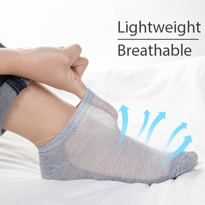 6 paar Atmungs männer Socken Kurze Knöchel Elastische Einfarbig Mesh Hohe Qualität Baumwolle Business Unisex Sokken Plus Größe EU38-47