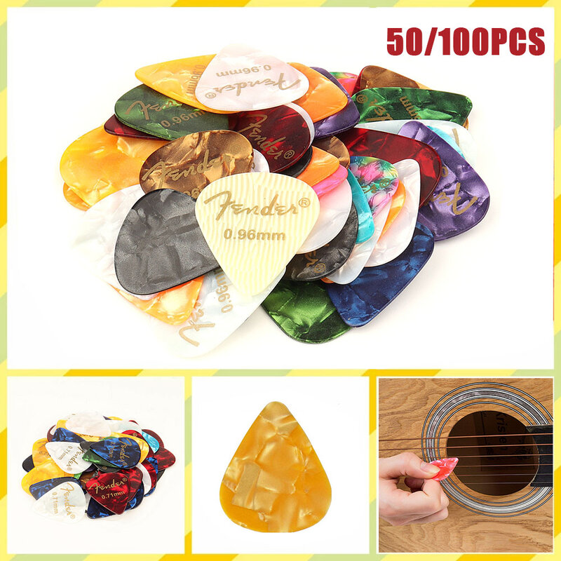 50 & 0,46 Stück neue Akustik picks Plektrum Celluloid elektrische glatte Gitarre Pick Zubehör 0,71mm 0,81mm 0,96mm mm