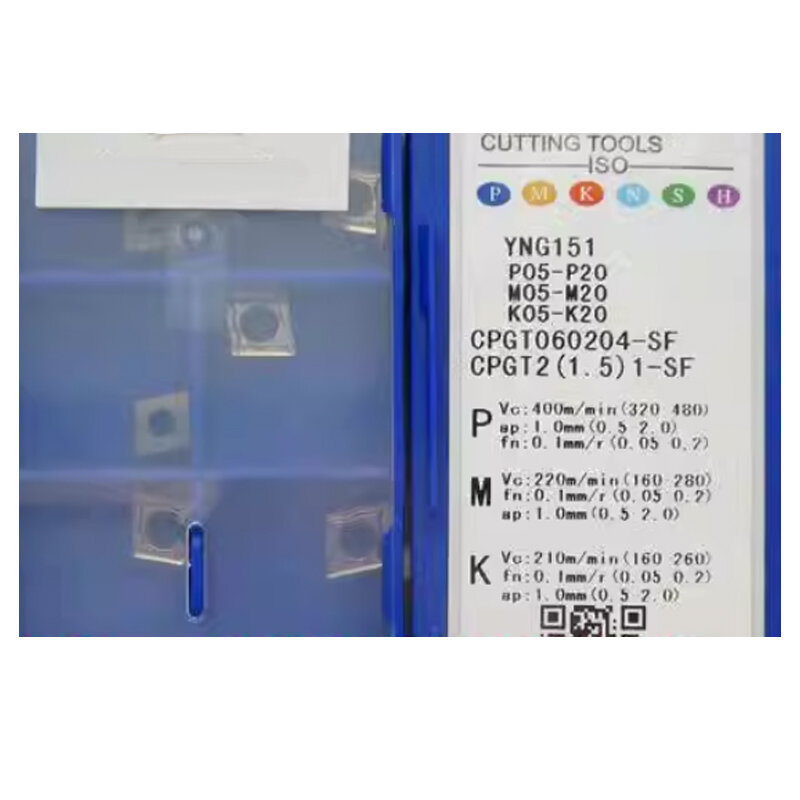 CPGT09T304-SF-insertos de carburo Original YNG151, herramienta de corte de torneado de torno CNC, procesamiento General, CPGT 09T304 SF