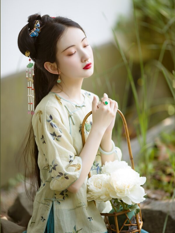 2024 wiosna lato nowy chiński top tradycyjny hanfu top kobiety wdzięczny qipao top orientalny ubrania imprezowe ulepszona bluzka qipao pd
