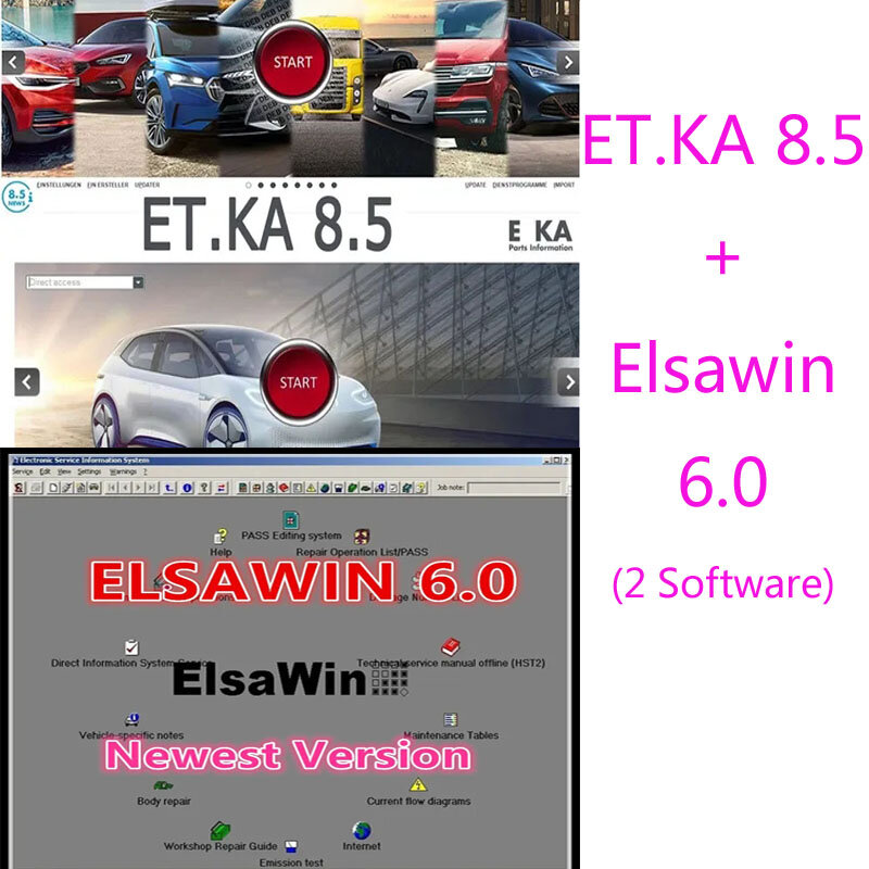2024 Elsawin 6.0 En Ka 8.5 Groepsvoertuigen Elektronische Onderdelencatalogus Ondersteuning Voor V/W Au // Di Se // Op + Sko // Da Autoreparatiesoftware