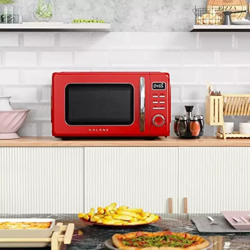 Oven Microwave meja Retro dengan memasak otomatis & memanaskan, mencairkan, fungsi mulai cepat, Anda berhak mendapatkannya