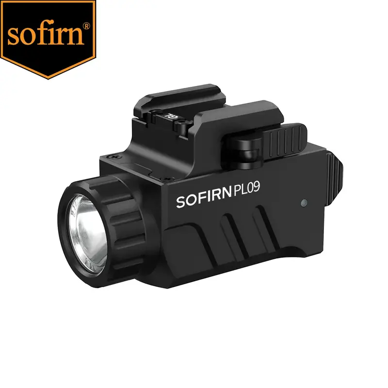 SOFIRN PL09 Flashlight 1600lm Rechargeable Light Quick Release Tactical Light with Double Switch for Picatinny Rail