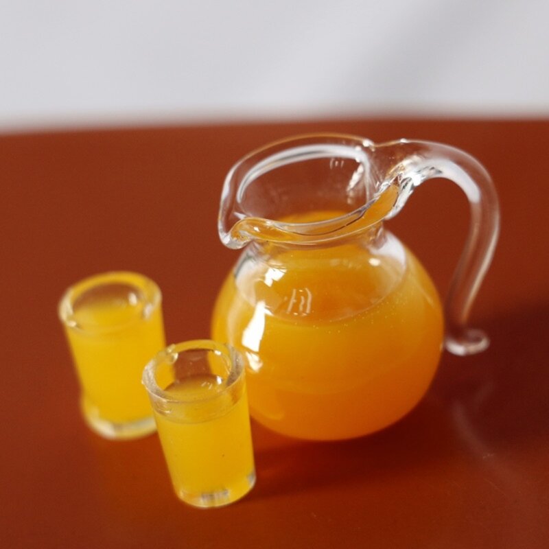 1:12 casa bonecas miniatura leite suco laranja bebida modelo mini utensílios cozinha