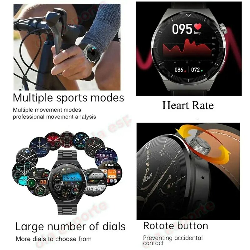 Смарт-часы 4 Pro для мужчин и женщин, подарок, новинка 2024, спортивные Смарт-часы, идеальный дизайн, Bluetooth, телефонные звонки, наручные часы с GPS-браслетом