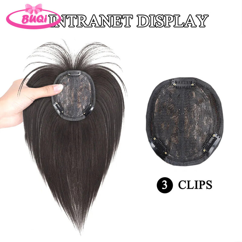 BUQI Synthetic Natural Hair Bangs Side Fringe for Women 3D Middle Part False Bangs Clip-in Exrensions Invisible Hairpieces