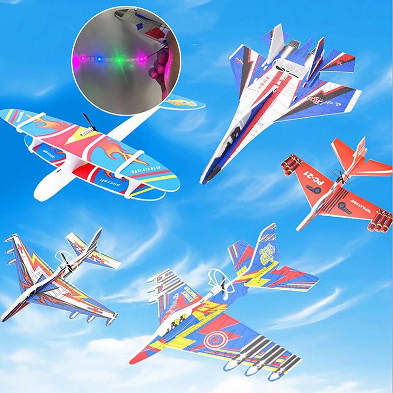 Plane Model Outdoor Toy Hot Foam Airplanes Capacitor Electric Plane Hand Launch Throwing Glider Aircraft Inertial Foam Toy