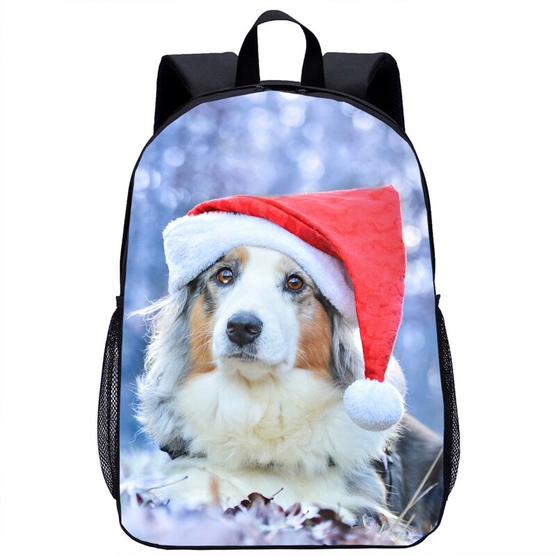 Cute Collie Dog Backpack School Bag for Girls Boys Casual Bookbags Laptop Backpack Student School Bags Teenager Travel Backpack
