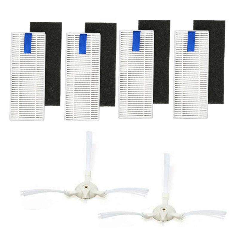 FilterS Side BrushES For Tefal Rg6875 Robotic Vacuum Cleaner Spare Replacement Side Brushes Filter Sweeping Parts Home Cleaning