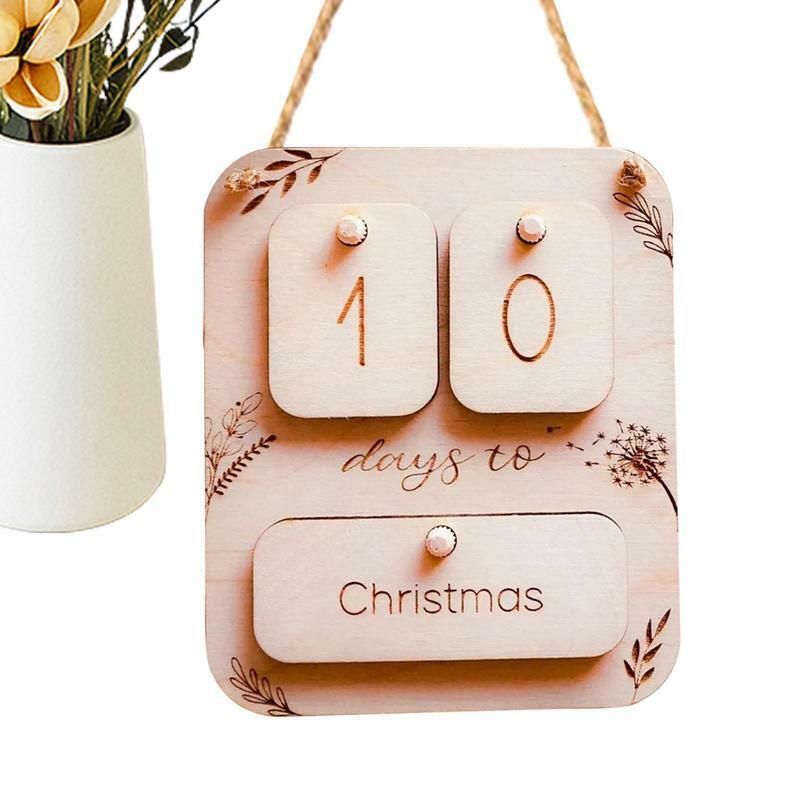 Christmas Advent Calendar Smooth Decorative Cute Reusable Countdown Calendar Desktop Ornament Craft Exquisite For Schools