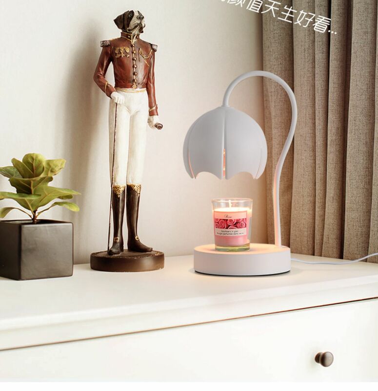Rose Fireless Sleep Aid Aromatherapy Atmosphere Lamp Melting Candle Lamp Smokeless Night Lamp