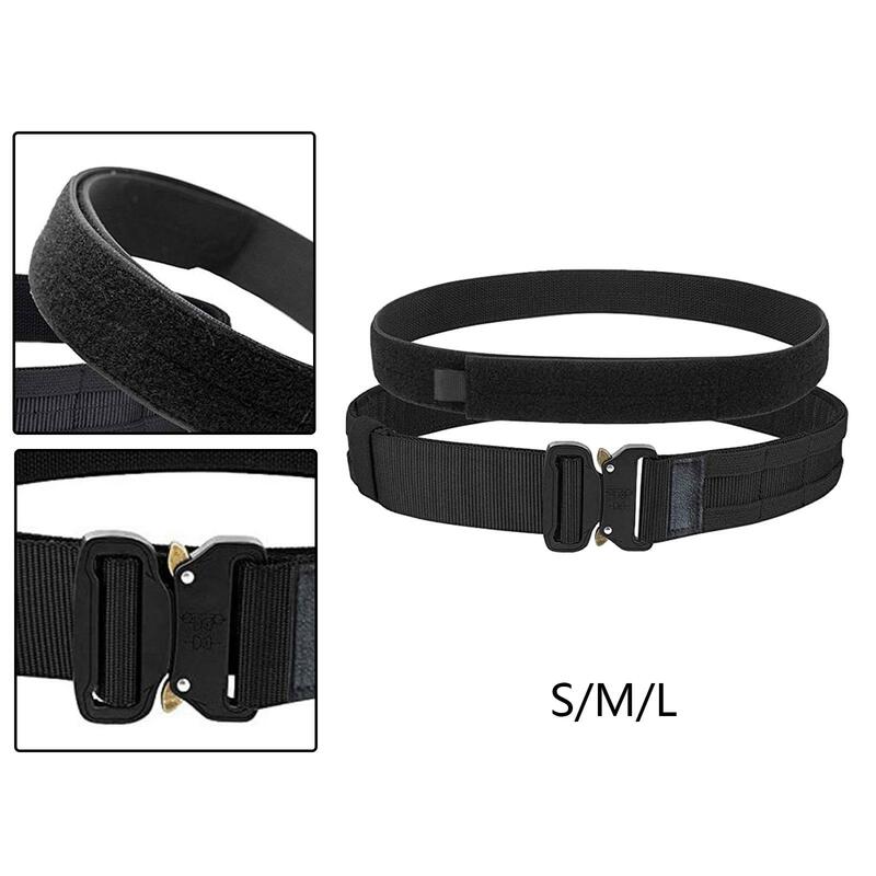 Inner e Outer Quick Release Belt, Buckle Duty Belts, ajustável, Cintura Nylon portátil, Caminhadas ao ar livre e Mochila