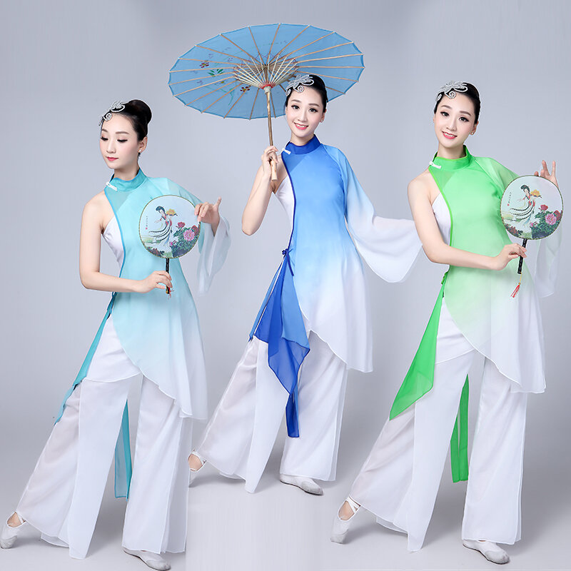 زي الرقص الشعبي الصيني التقليدي للنساء ، أزياء الرقص للأطفال ، فستان أطفال فتاة يانغكو ، ملابس يانغجي