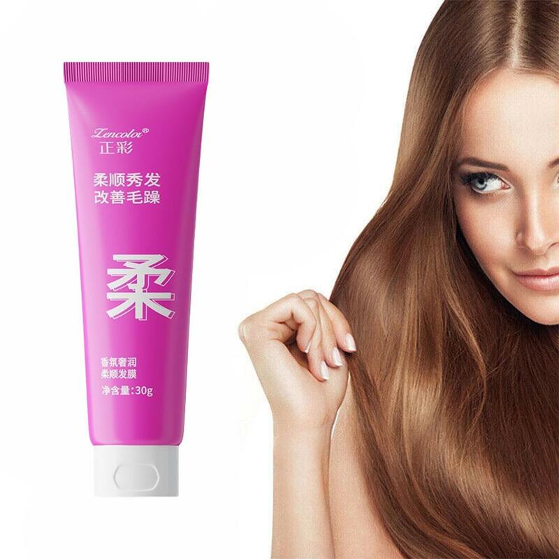 Magical Hair-Lissage des cheveux crépus pour femme, 5 secondes, répare les dommages, hydratant, doux, produits brillants en profondeur, traitement de soin, U6n8