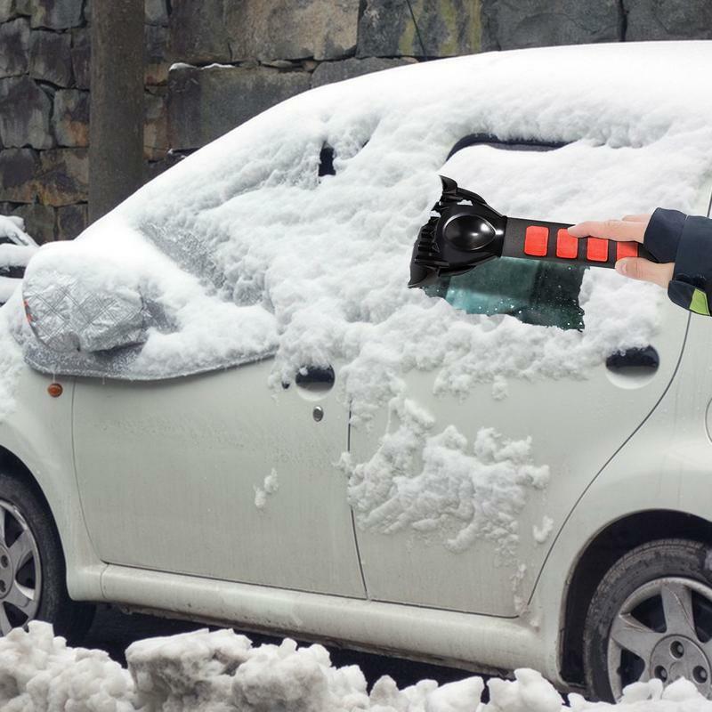 Скребок для лобового стекла, снега, льда для автомобиля с эргономичной ручкой, 2 в 1, средства для уборки автомобиля для мини-фургона, спортивного автомобиля, дороги