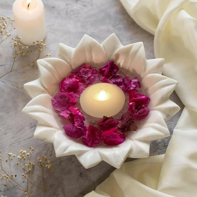1pcs Floating Tea Light Flicke Electronic Candle Battery Powered Floating On Water Tealight For Wedding Party Decor