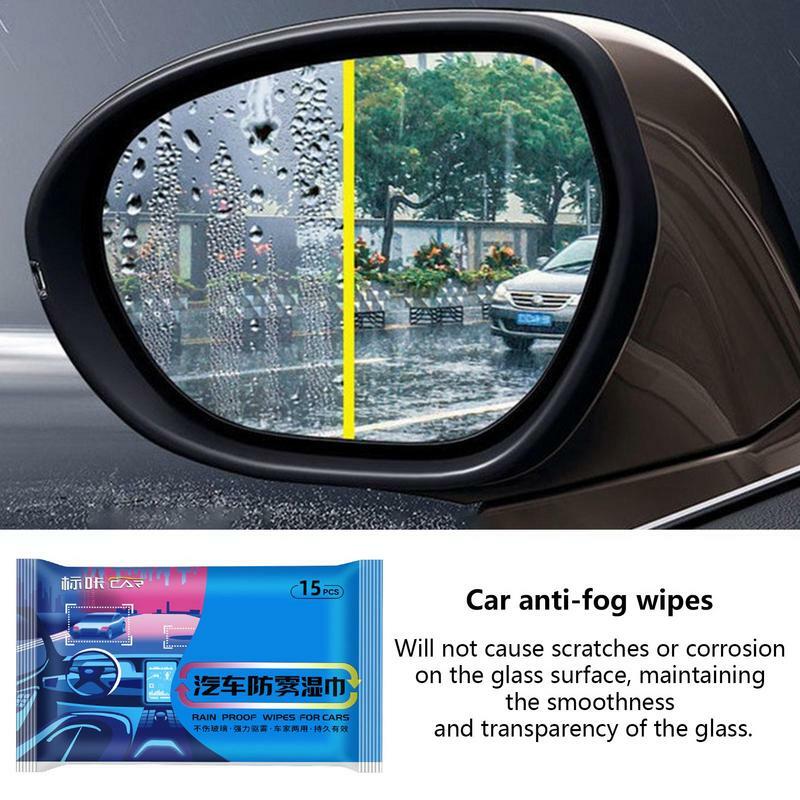 Car Rain-proof Anti-fog Wipes, Auto pára-brisa, espelho retrovisor, lente de vidro, Wipes Suit, acessórios de carro