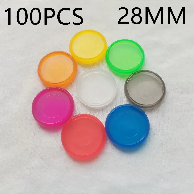 100PCS28MM translucent frosted plastic binding ring buckle, new loose-leaf mushroom hole binding disc.