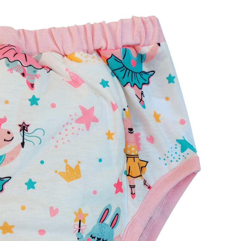 Pantalones de entrenamiento impermeables para bebé y adulto, pañales reutilizables DDLG, color rosa, conejito de ballet para baile