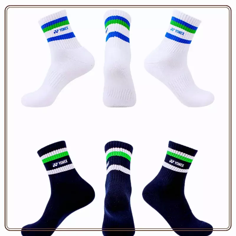 Носки для бадминтона YONEX, утолщенные спортивные носки с подкладкой, впитывающие пот и дезодорирующие, для фитнеса и бега, на 75-ю годовщину, 145111