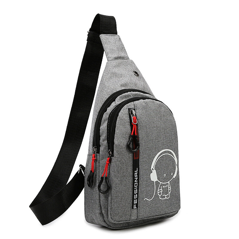 Nylon Chest Bag 2023 New Women's Shoulder Bag Nightlight Bag Outdoor Sports Leisure Men's Crossbody Bag Wholesale