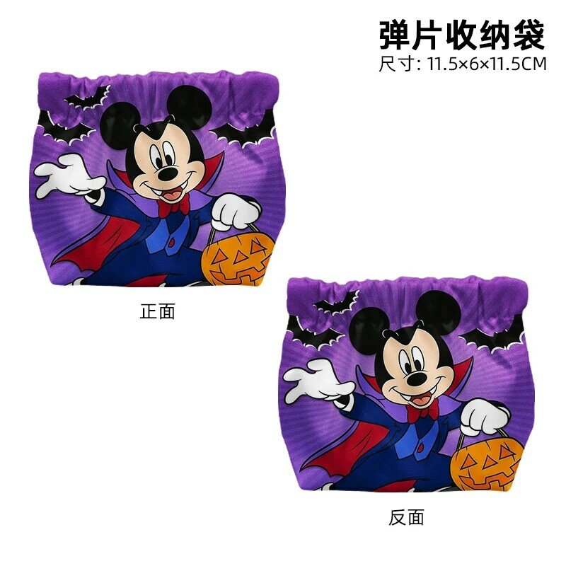 Disney-maletines de Mickey Halloween T8140, bolsa de monedas, bolsa de maquillaje de dibujos animados, monederos casuales, bolso de almacenamiento para tarjetas, regalo
