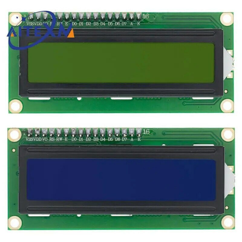 ЖК-дисплей 1602 1602 Модуль ЖКД синий/желто-зеленый экран 16x 2-символьный жк-дисплей PCF8574T PCF8574 IIC I2C интерфейс 5V для Arduino