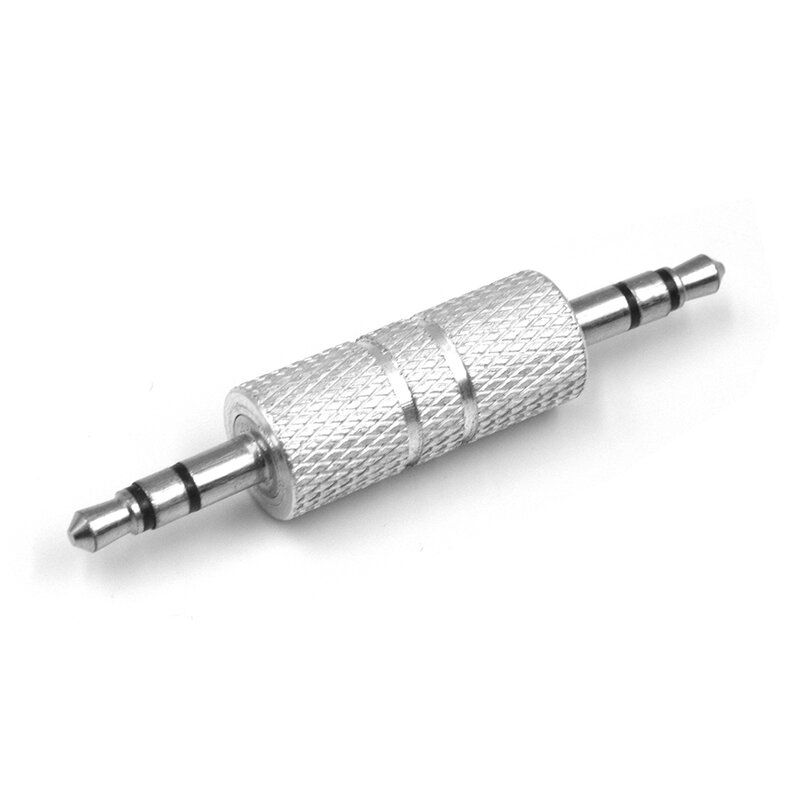 Metal 3.5mm Male To Male Stereo Audio Adapter Headphone Connector Jack Plug 3.5mm Male Plugs         AUX Audio Head