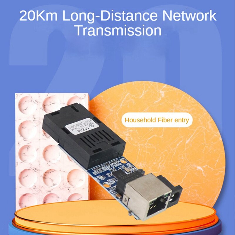 Мини волоконно-оптический медиа конвертер 100 Мбит/с один режим одиночный волоконно-оптический коммутатор с портом SC 20 км