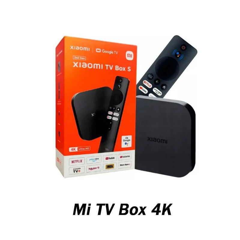 Xiaomi mibox TV Box versi Global, stik TV Gen kedua/TV 4K Ultra HD Google TV 2GB 8GB Dolby Vision HDR10 + Google Assistant Smart Mi Box