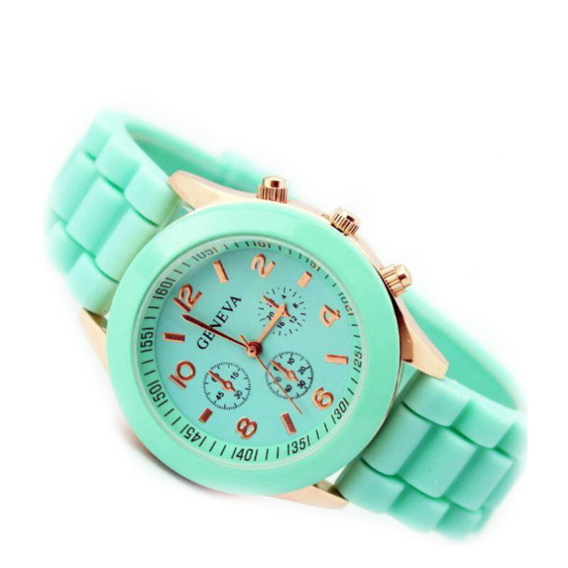 Reloj de lujo para Mujer, pulsera de cuarzo resistente al agua con correa de silicona, de colores pastel, regalo de cumpleaños, nuevo