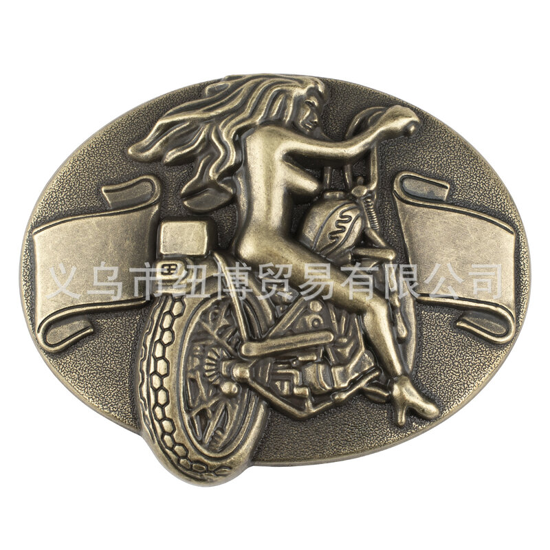 Sexy Knight Belt Buckle Naked Girl Harley Motorcycle Western Style Alloy Accessories