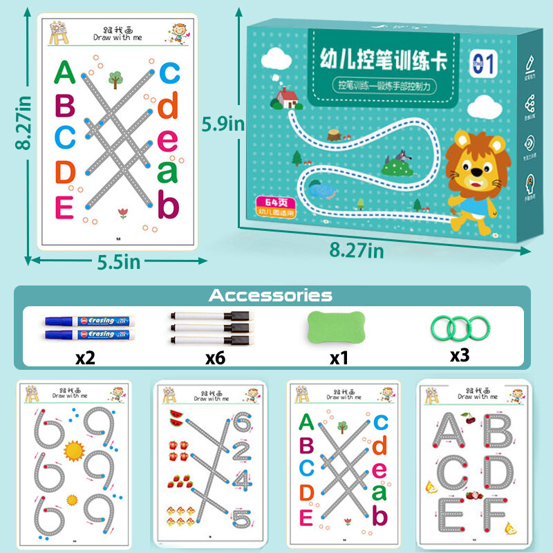 Mainan Gambar Montessori Anak-anak Pena Kontrol Set Permainan Mencocokkan Matematika Bentuk Warna Latihan Kegiatan Pembelajaran Balita Mainan Edukasi