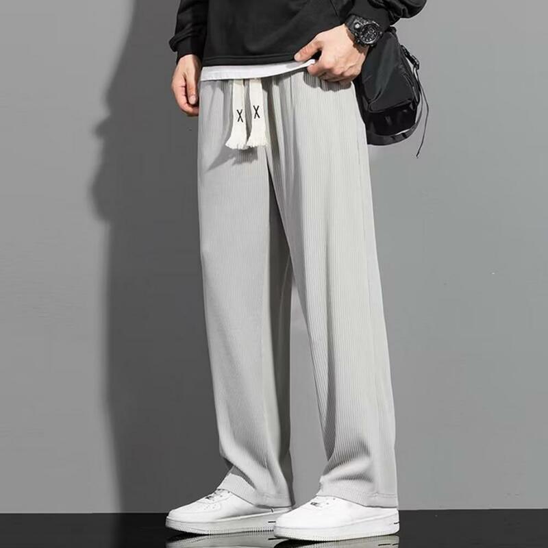 Pantalones informales ligeros para hombre, ropa de calle japonesa, Hip Hop, pierna ancha, 2023